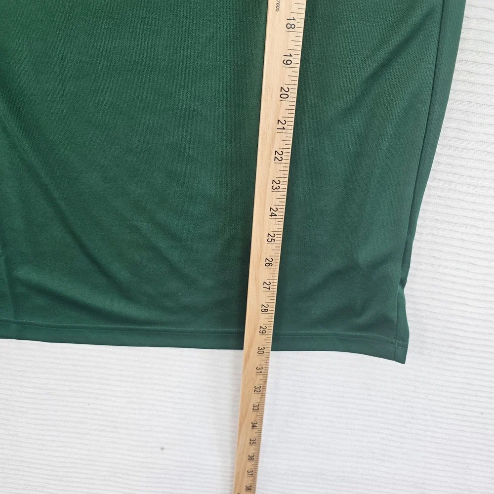 Nike Baseball Team Jersey Shirt Mens Large Green‎ White V-Neck Engineered Top